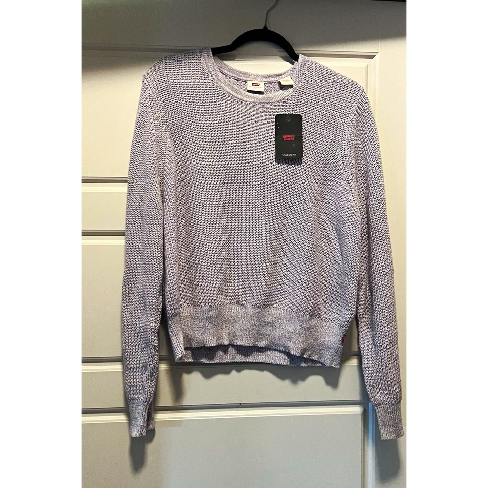 Levi's Women's Knit Crew Neck Pullover Sweater Standard Fit Logo XL